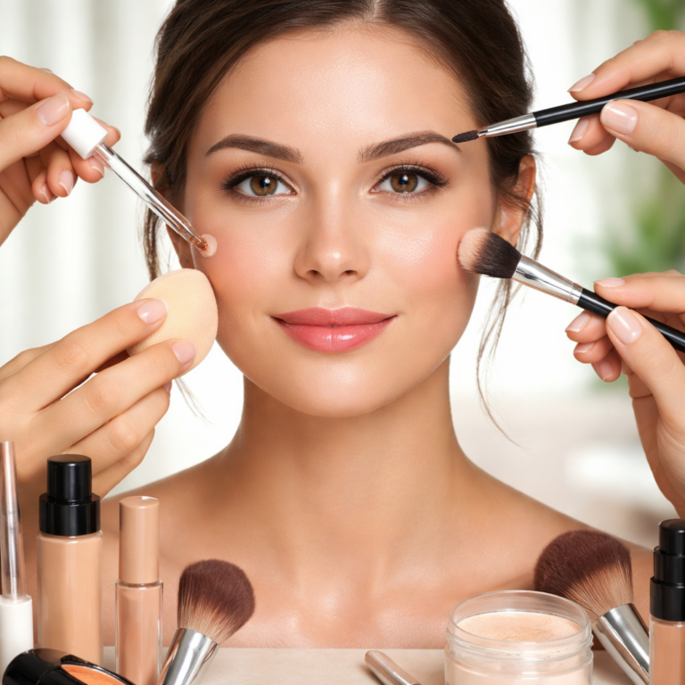 Maquillage 2025 — Tutoriel photo pas à pas pour un teint naturel et un regard soigné